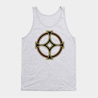 Solar Cross / Sun Wheel / Celtic Cross Glyph or Symbol Tank Top